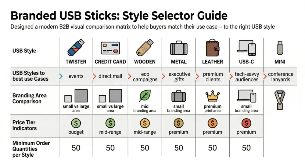 Branded USB Sticks Style Selector Guide